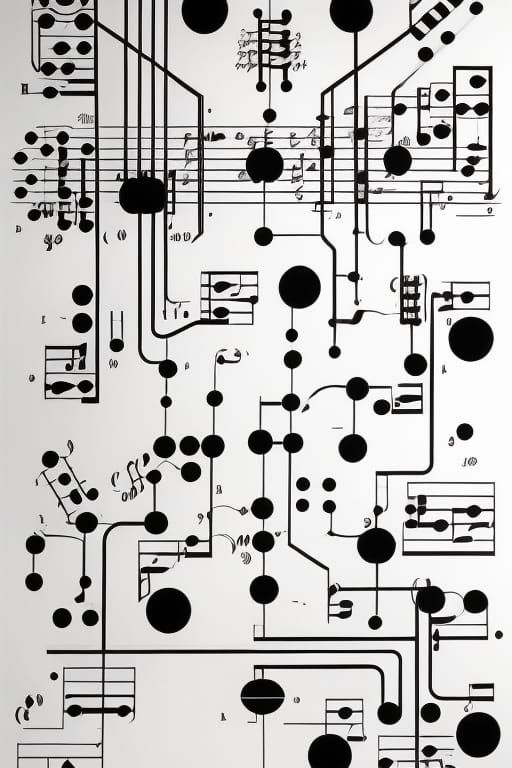 Graphic Music Notation in Kinetic Pointillism Style