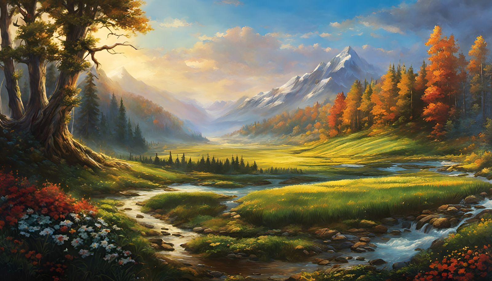 Abstract Land Art Concept