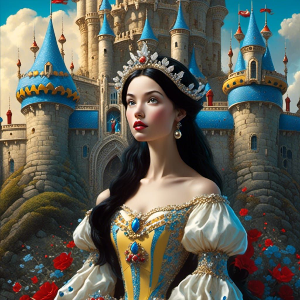 Snow White at the castle