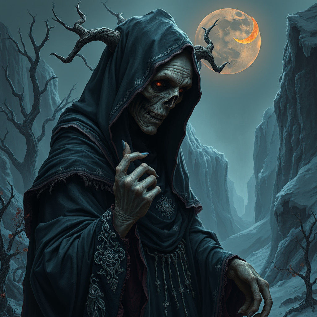 Goddess of Death in Frozen Mystical Realm