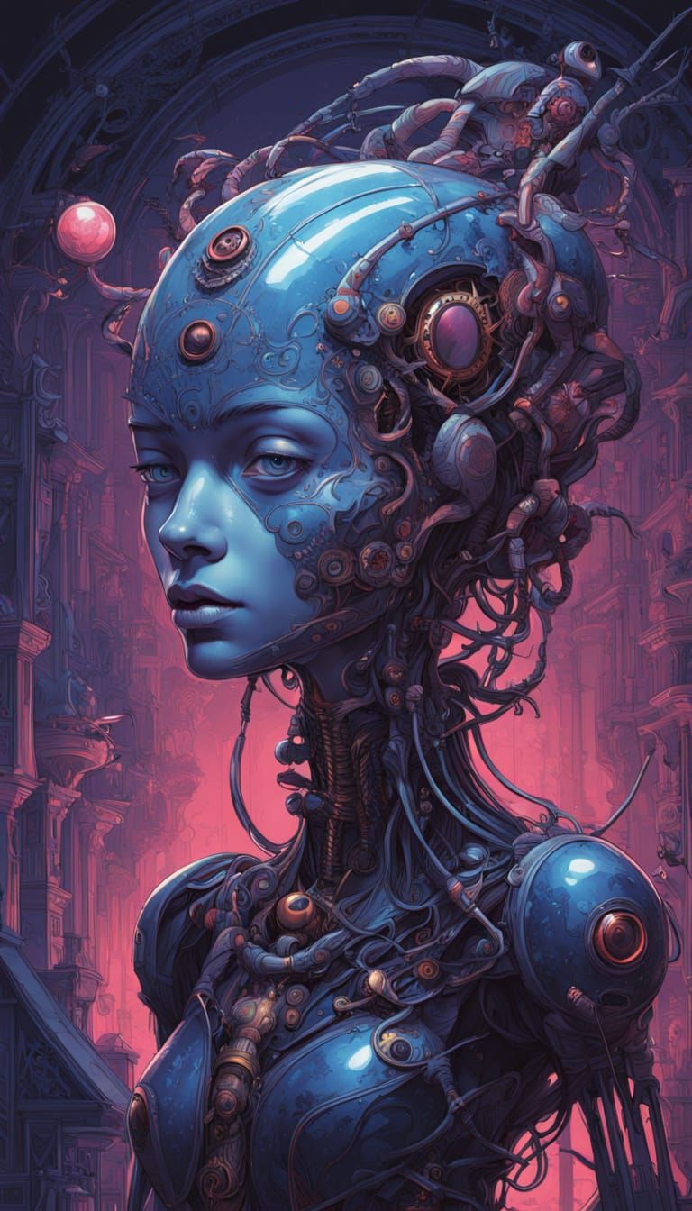 Steampunk Insectoid Creature in Zaun Metropolis