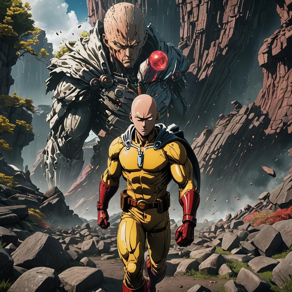 One Punch Man: Detailed Matte Painting in 8k
