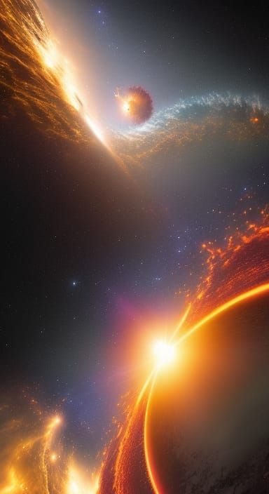 Proto Star Damaged by Dark Matter Wave in 3D