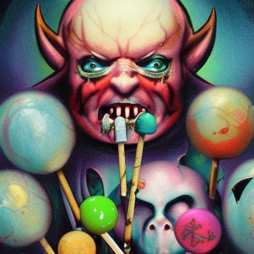 The Fool Tarot Card in Mixed Media Style