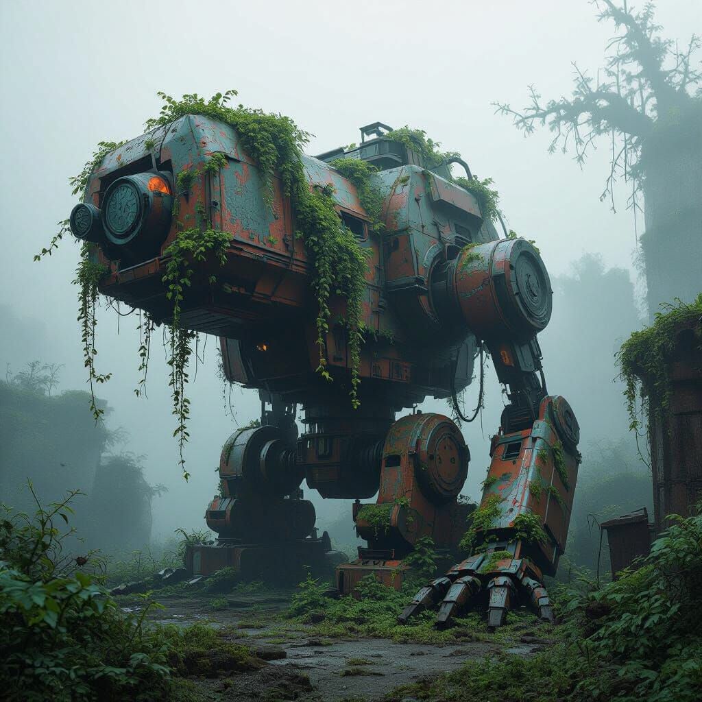 Mystical Robot Graveyard in Detailed 3D