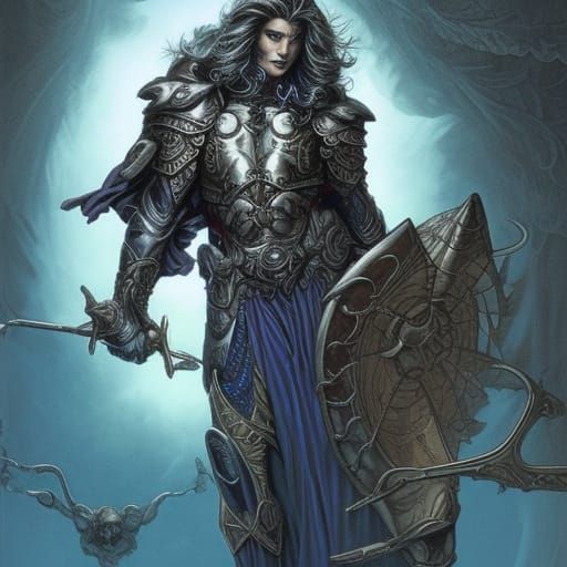 Aasimar Paladin in Comic Book Style