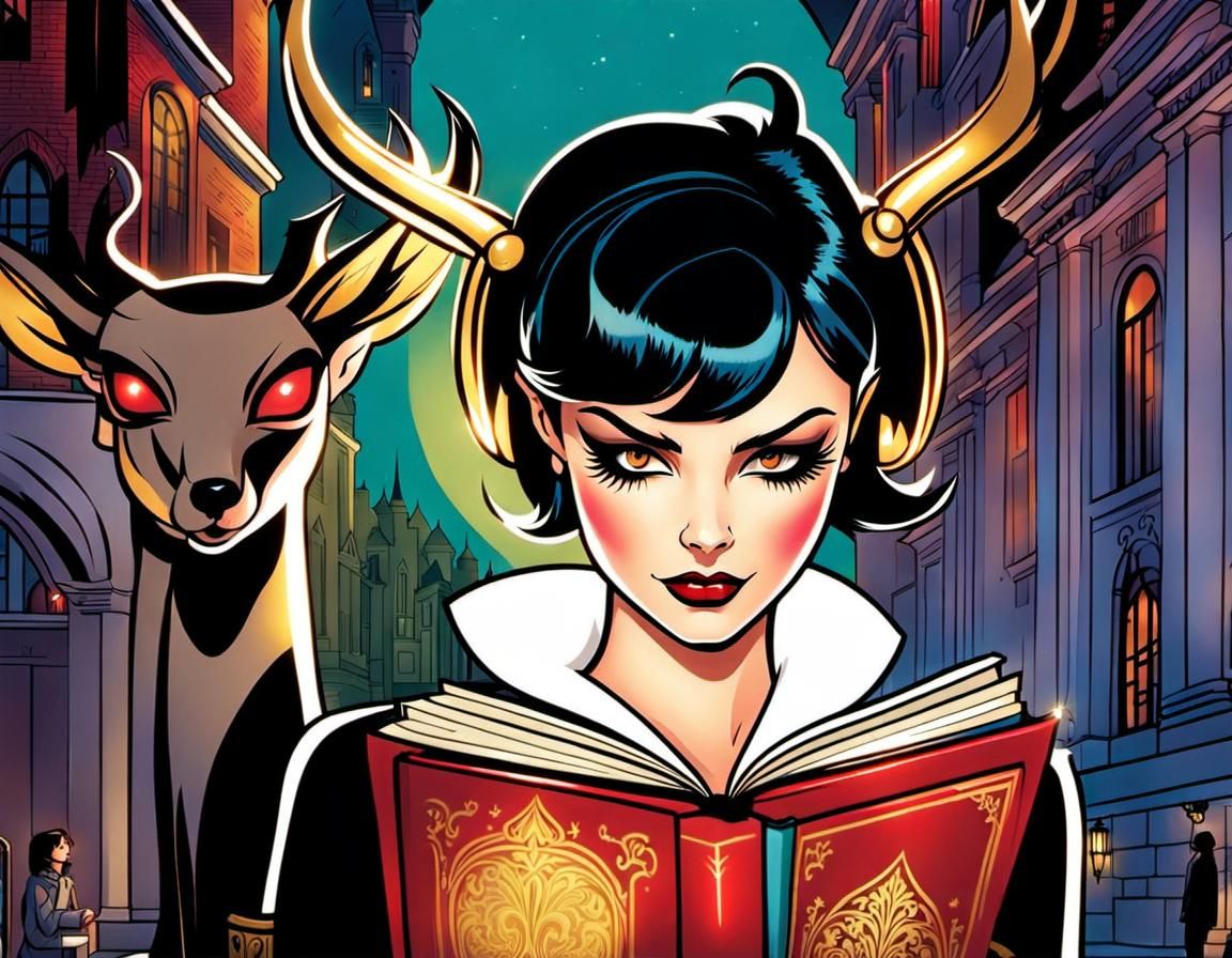 Stag Woman on College Campus in Hewlett/Campbell Style