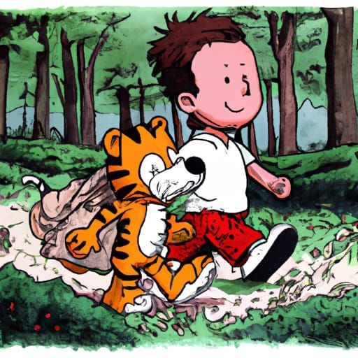 Calvin and Hobbes: Grown Up in the Woods