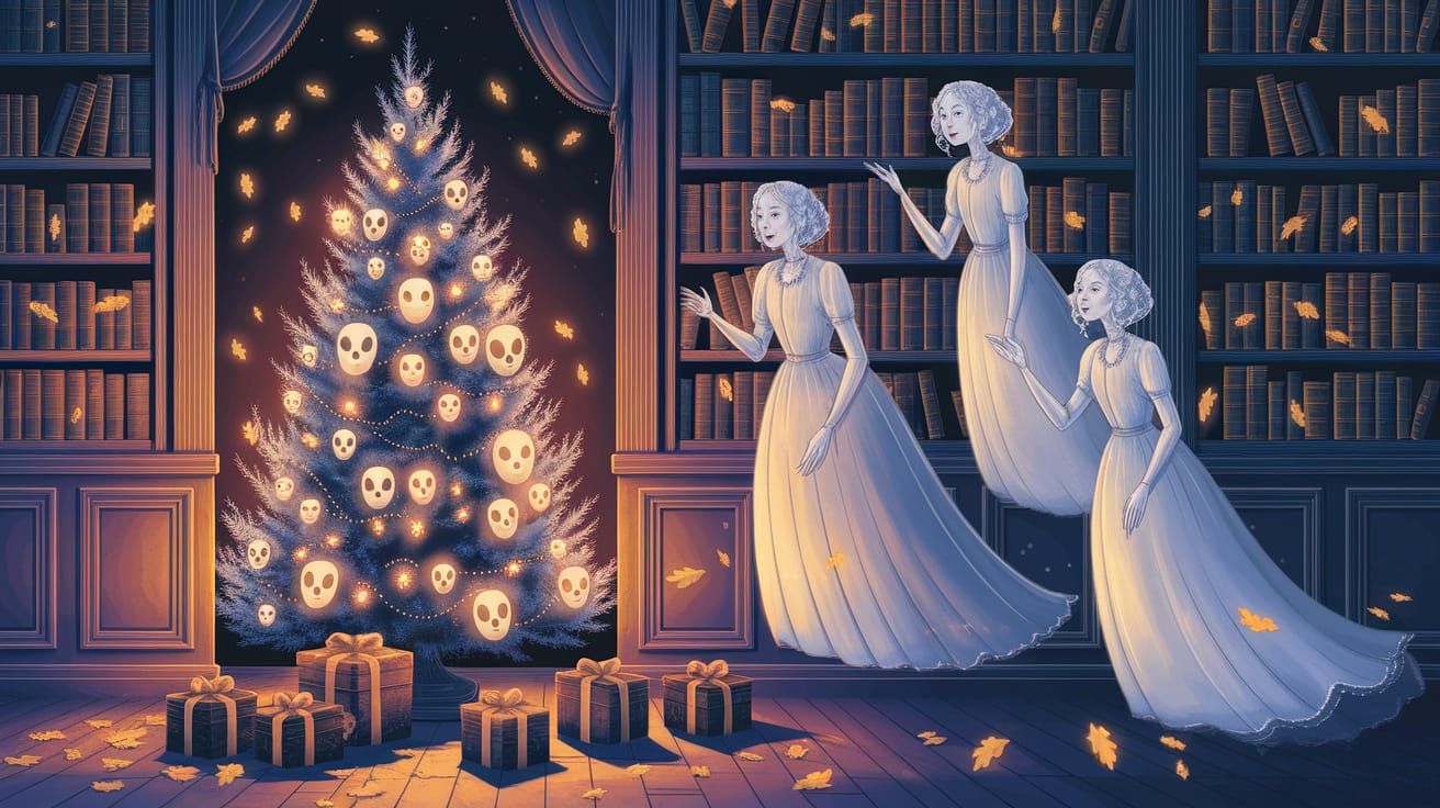 Ethereal Christmas Carolers Haunt Antique Parlor