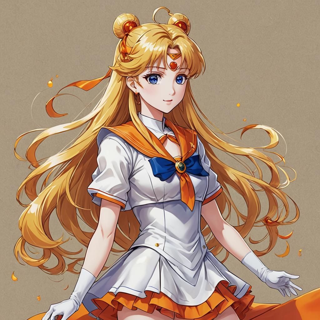 Princess Sailor Venus in Anime Style