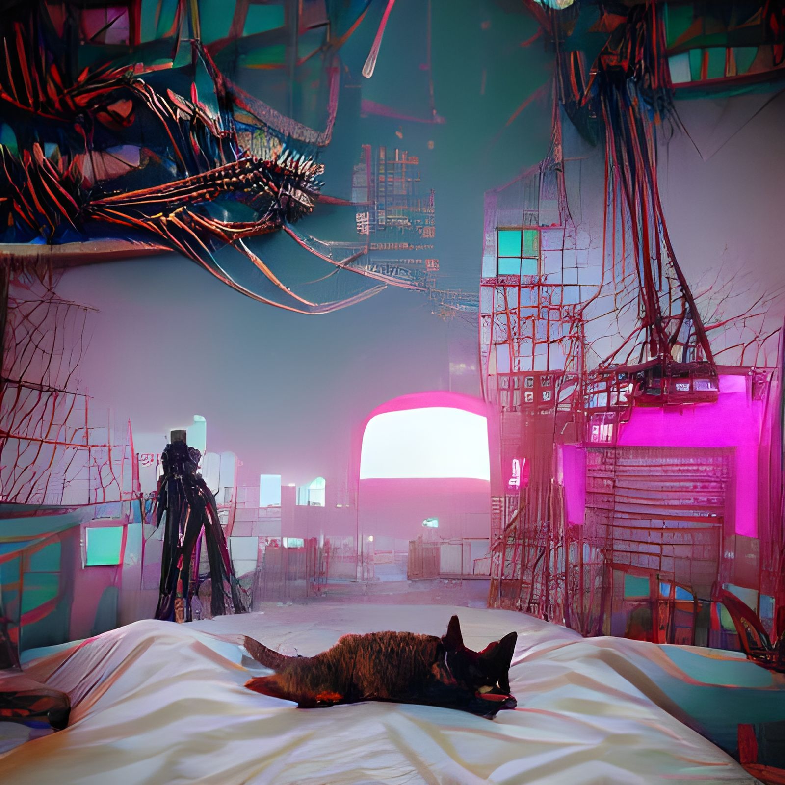 waiting for death like a cat that will jump on the bed