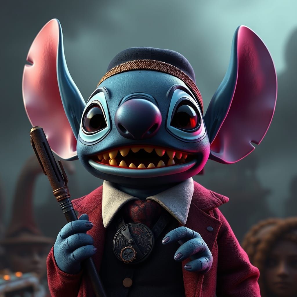 Fantastical Mafia Stitch in Cinematic Realism