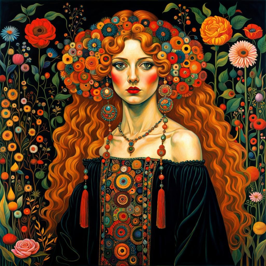 Psychedelic Druidess in Ethereal Bohemian Style