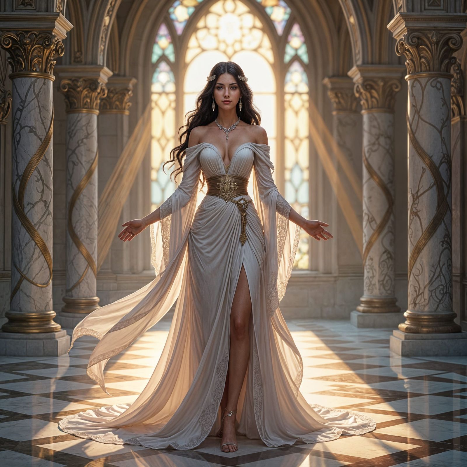Dibella, Goddess of Beauty, in Elder Scrolls Art Style