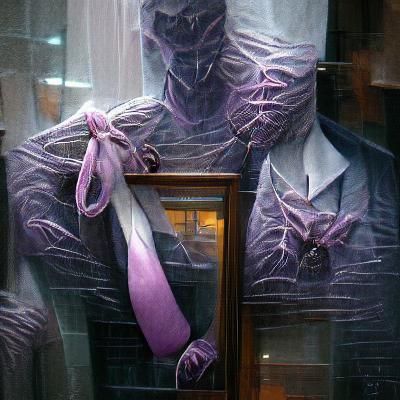 Sinister Lilac Tie Display, Greg Rutkowski Style