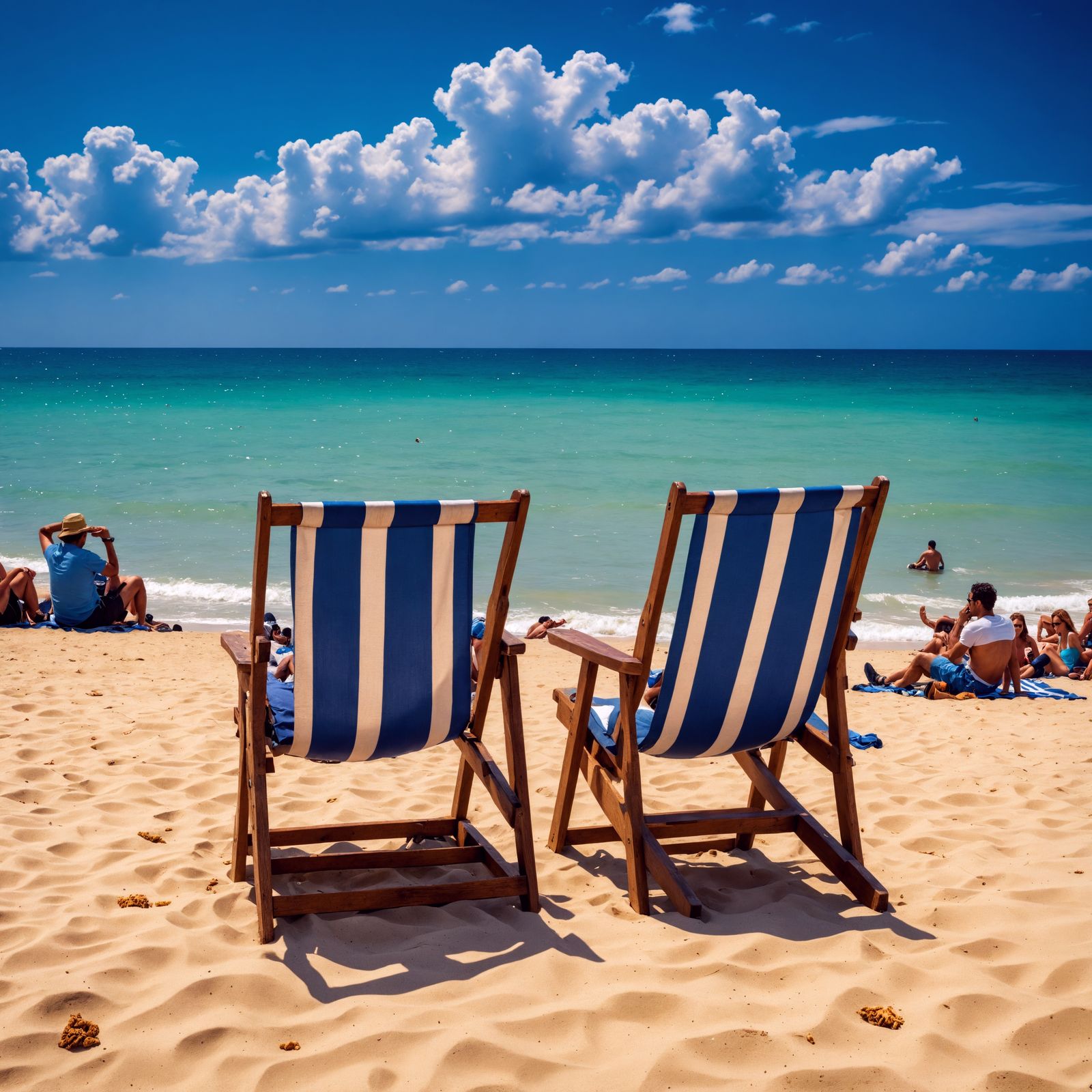 Hyperrealistic Beach Scene with Moody Atmosphere