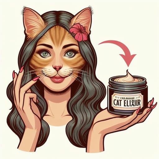 Whimsical Cat Transformation in Golden Elegance