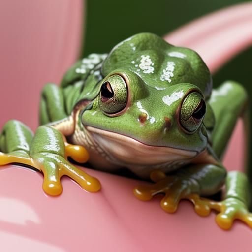 Frog with Luscious Lips Ready for a Kiss
