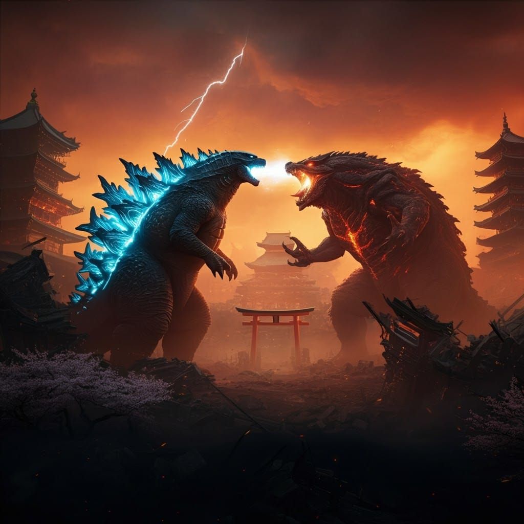 Godzilla vs Orochi: Epic Battle in Japan
