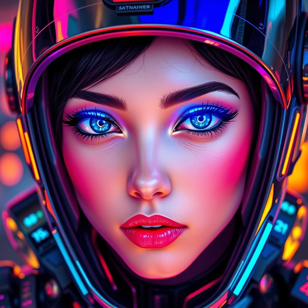 Cyberpunk Anime Girl in Futuristic Suit