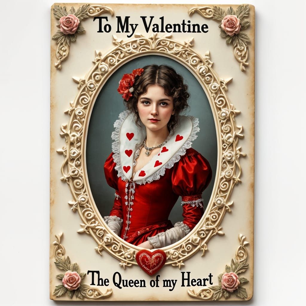 Queen of Hearts Retro Valentine
