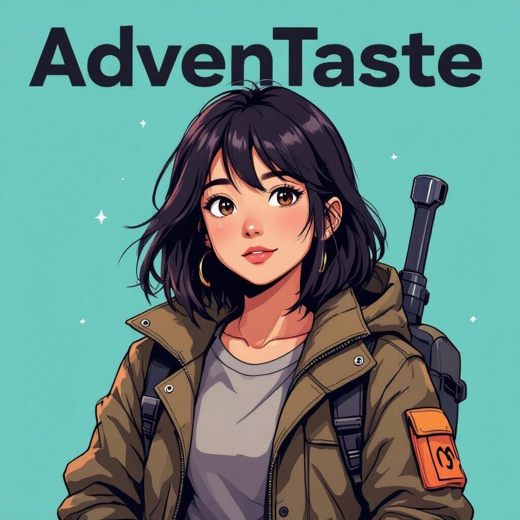 AdvenTasteVlogs Logo: Bold Sans-Serif, Minimalist Design