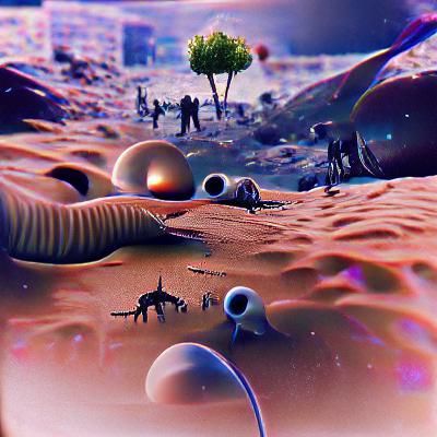 Alien Landscape on a Distant Planet