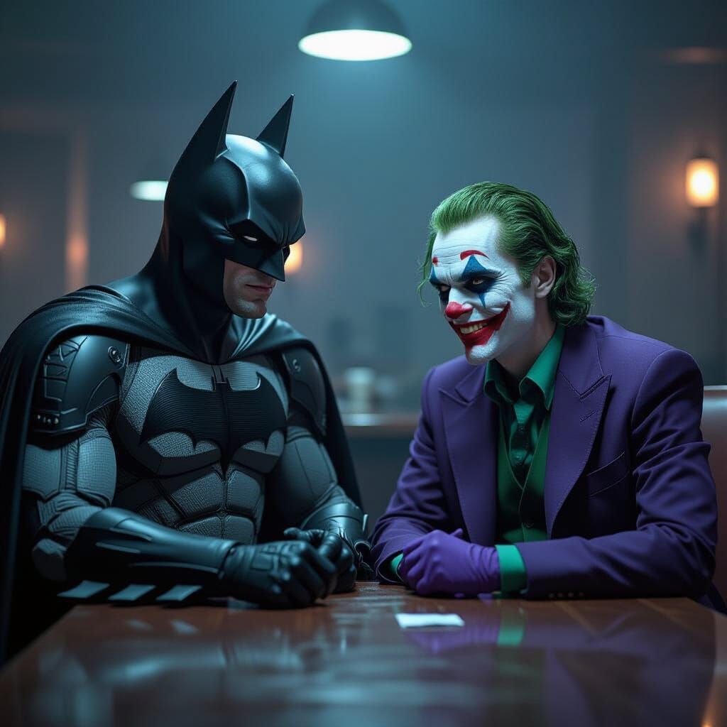 Batman and Joker Unite in Cinematic Scene