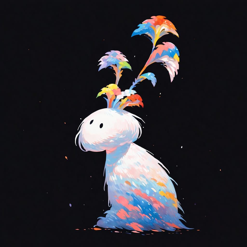 Expressionist Portrait of a Woman with Circular Eyes