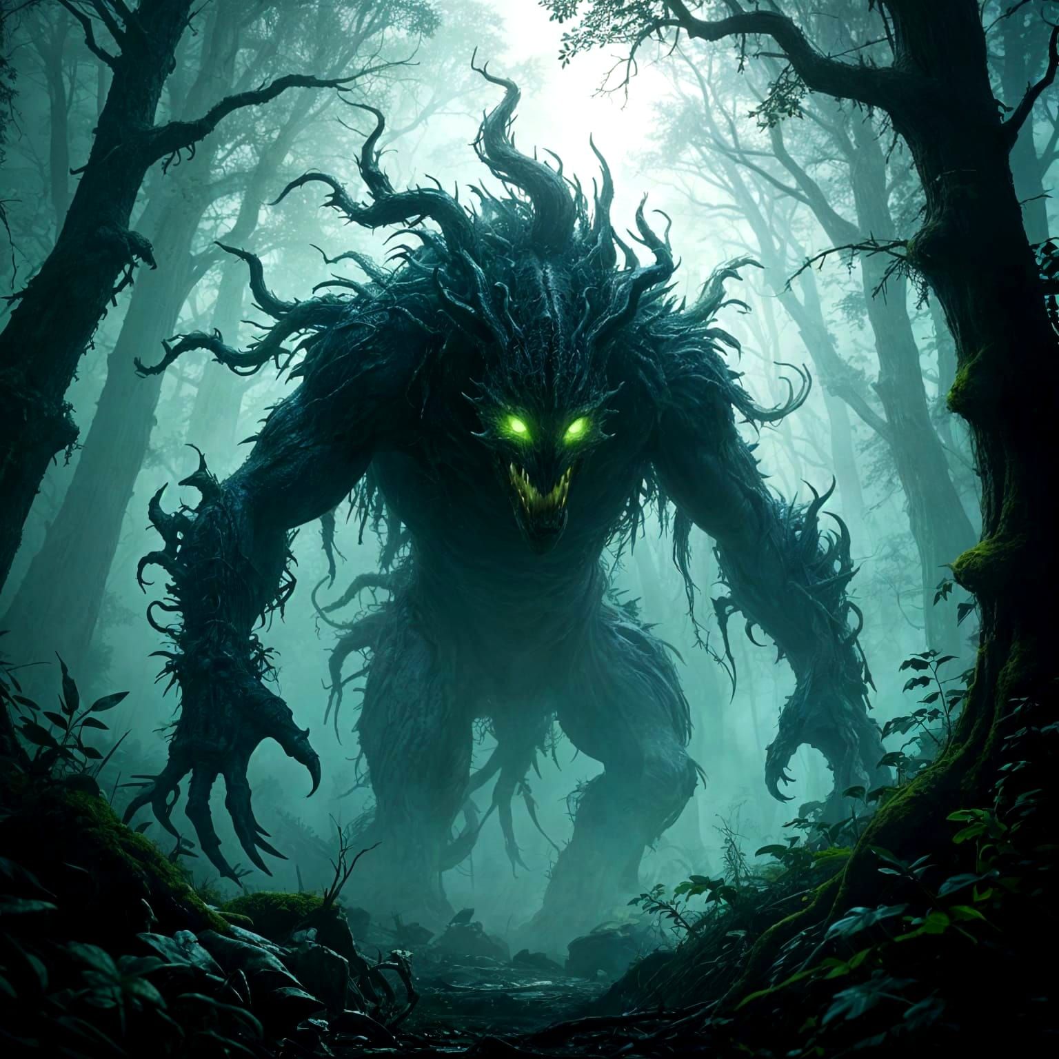 Mysterious Vore Creature Emerges from Misty Forest