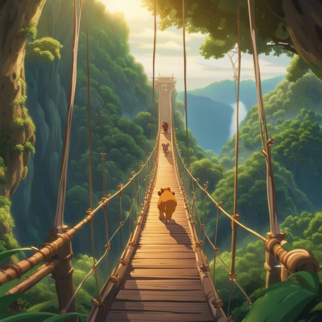 Lion King's Jungle Adventure in Anime Style