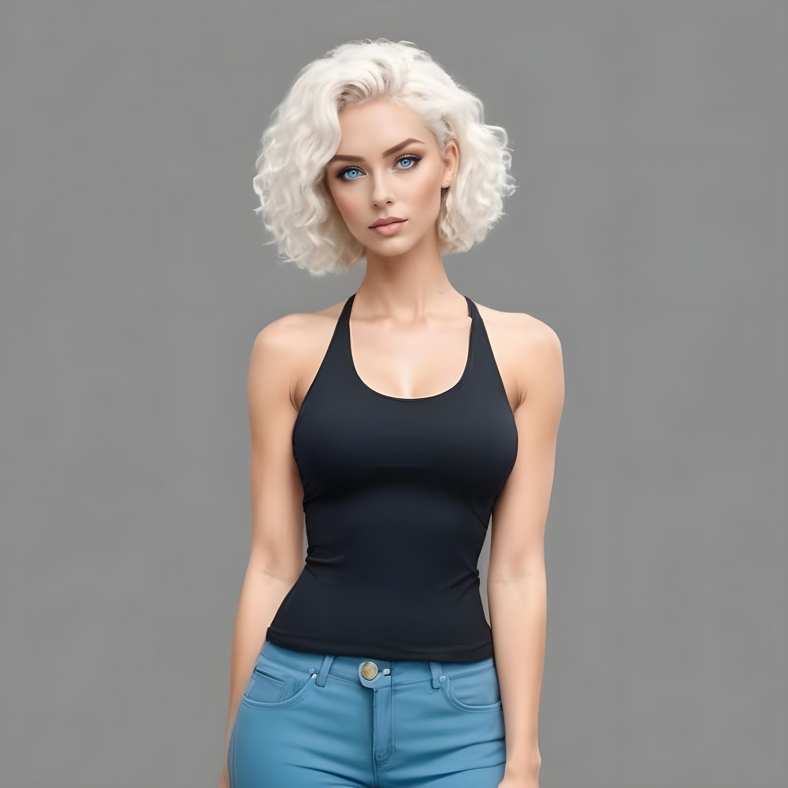 Adventurous Mediterranean Woman with Blonde Hair