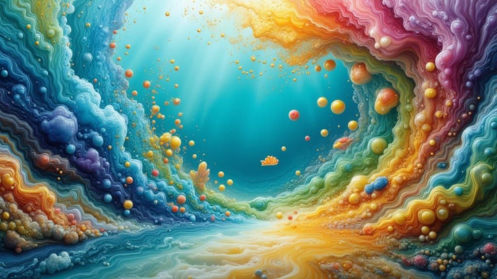 Vibrant Liquid World Underwater