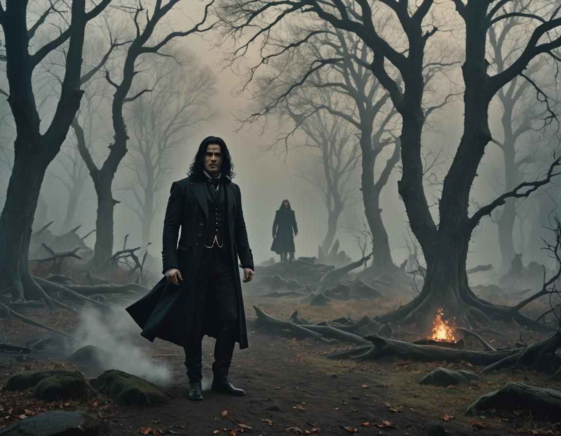 Gothic Man in Valley of Ghosts, Cinematic Lighting