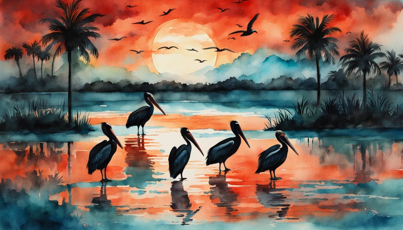 Vibrant Sunset Scene in the Florida Keys