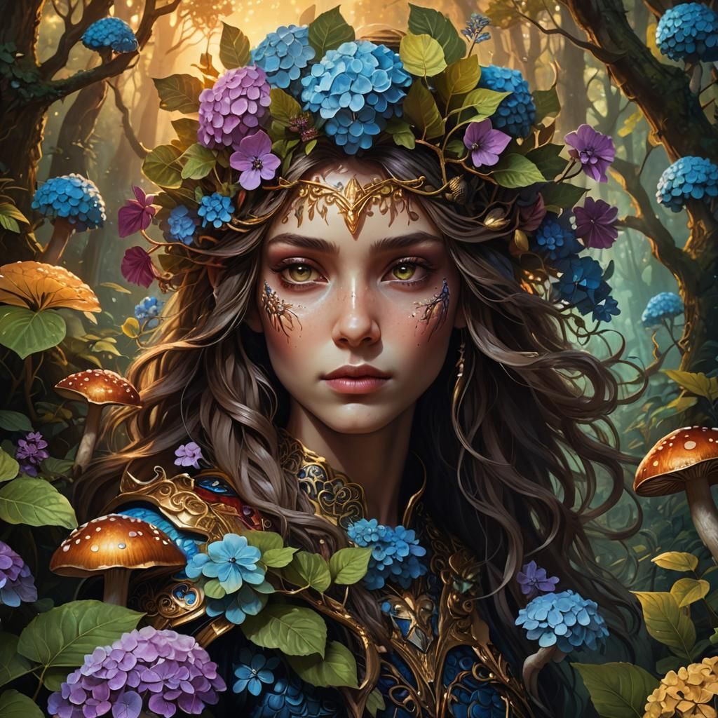 Detailed Imaginary Animal in Mystical Forest