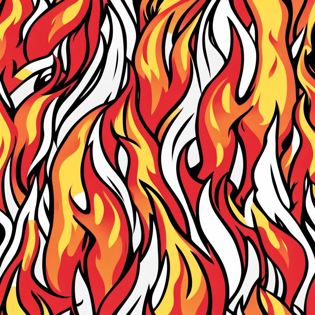 Abstract Flames Ignite the Night