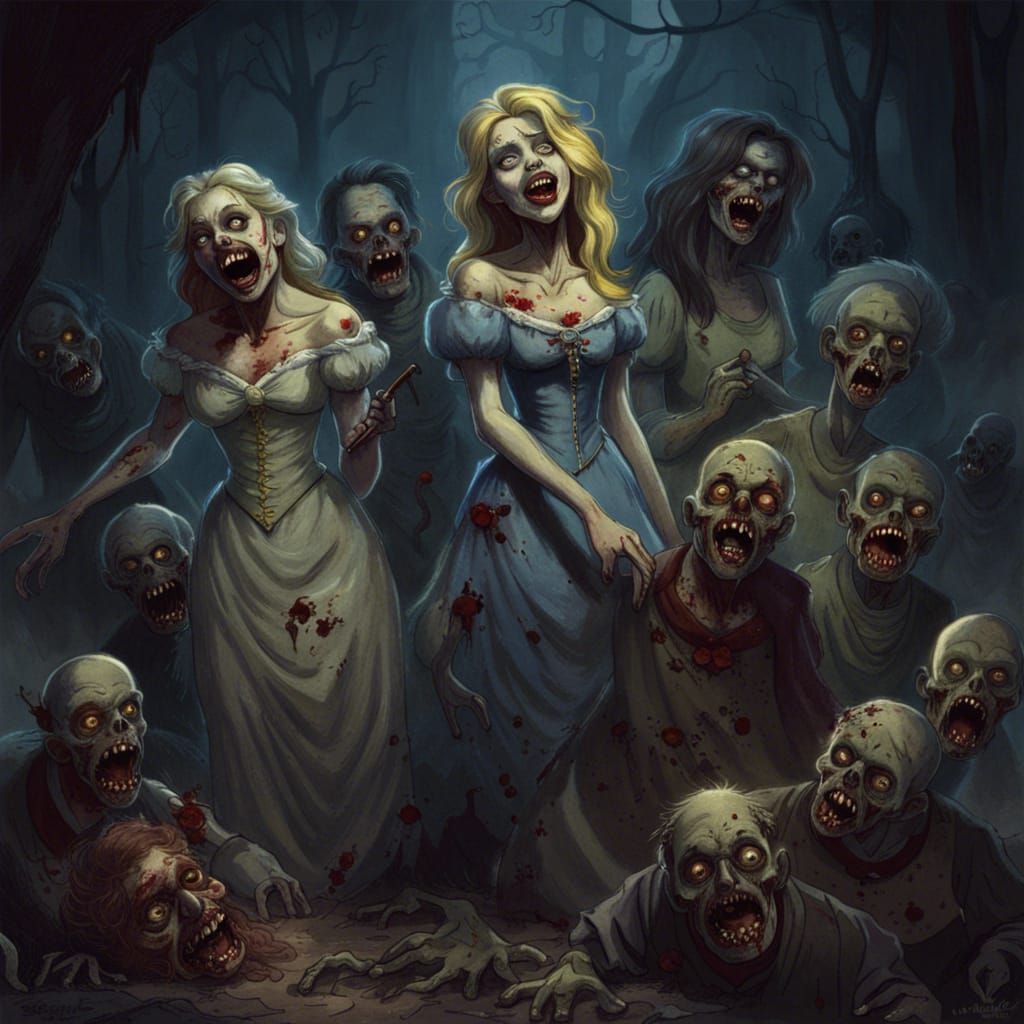 Disney Princesses Reimagined as Zombies