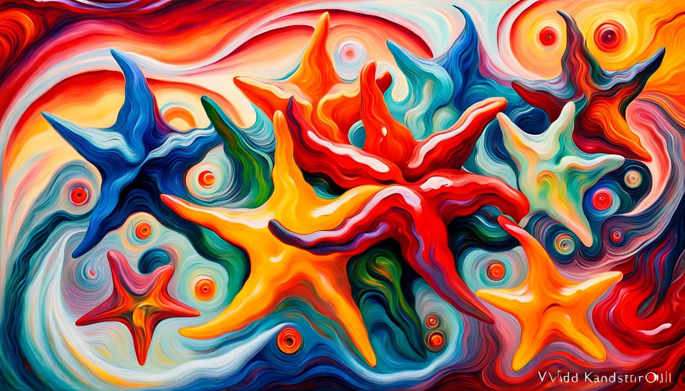 Iridescent Star-Pepper Maelstrom as Impasto Oil Painting