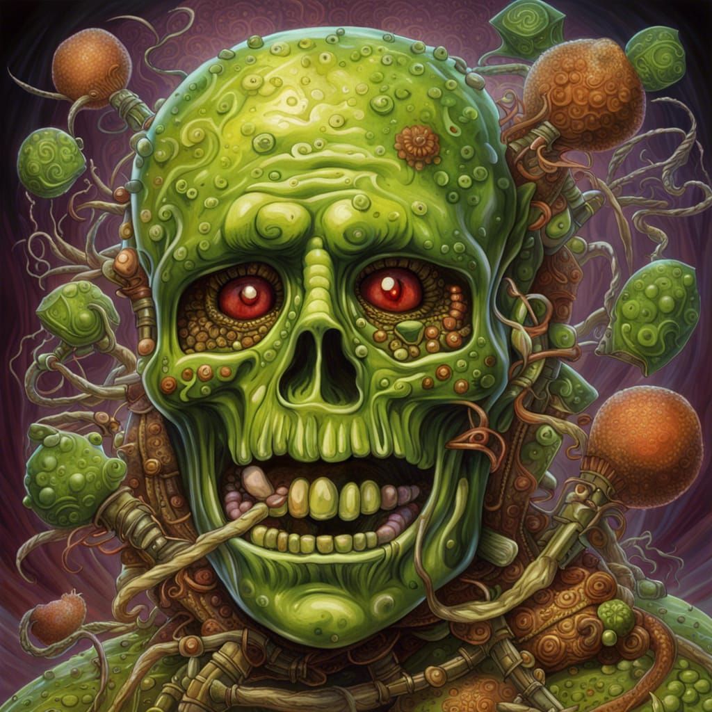 Biohazard Fermented Tofu: Sci-Fi Horror Art