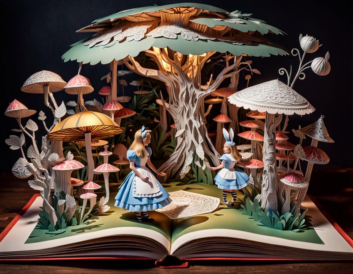 Pop-Up book of Alice in Wonderland