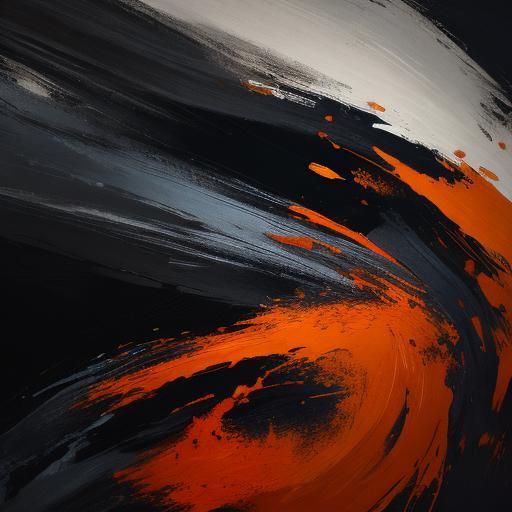 Turbulent Vortex Swallowing Light: Abstract Expressionism