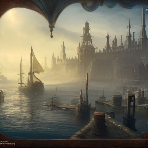 Misty Medieval Port City of Anchorhold