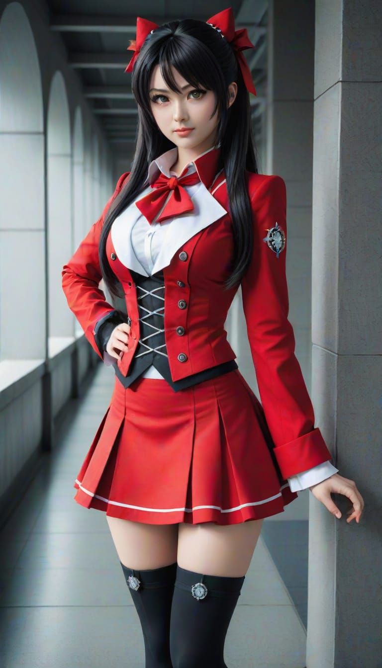 Majestic Rin Tohsaka Cosplay in Realistic Photo