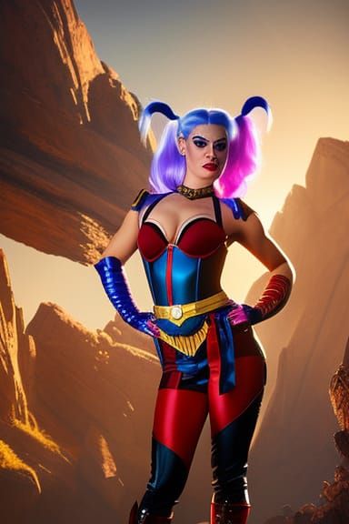 Disney Princess as Harley Quinn Concept Art