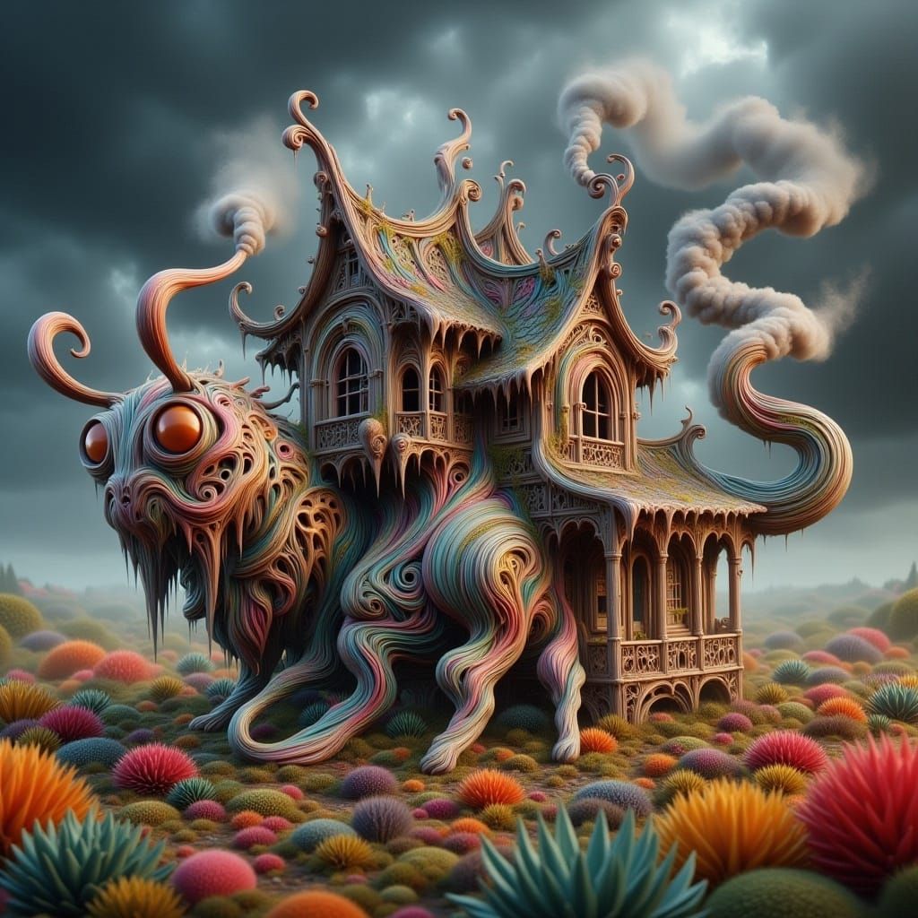 Whimsical Snail Illustration in Cartoon Style