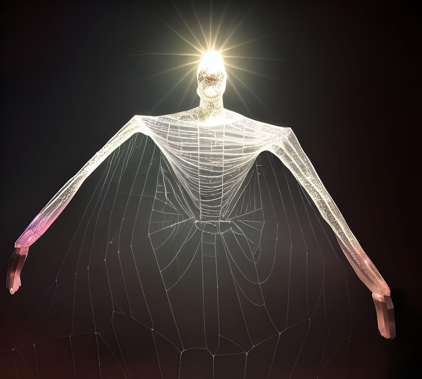 Opalescent Crystal Sculpture with Dreamy Details