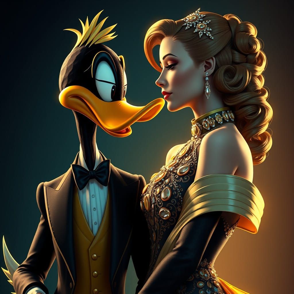 Dapper Daffy and Amber Heard in Exquisite Art Nouveau Attire