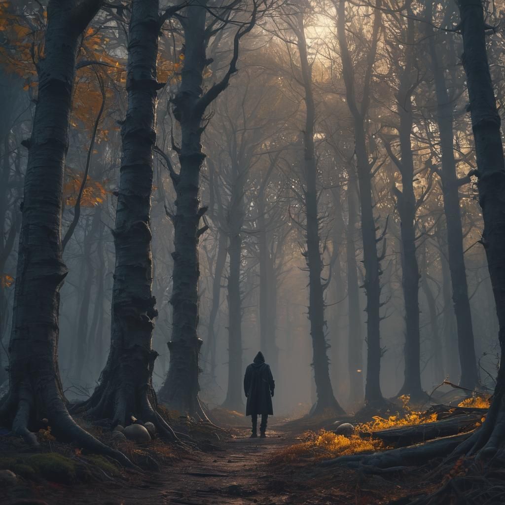 Mystical Forest Gateway in Dark Fantasy Realm