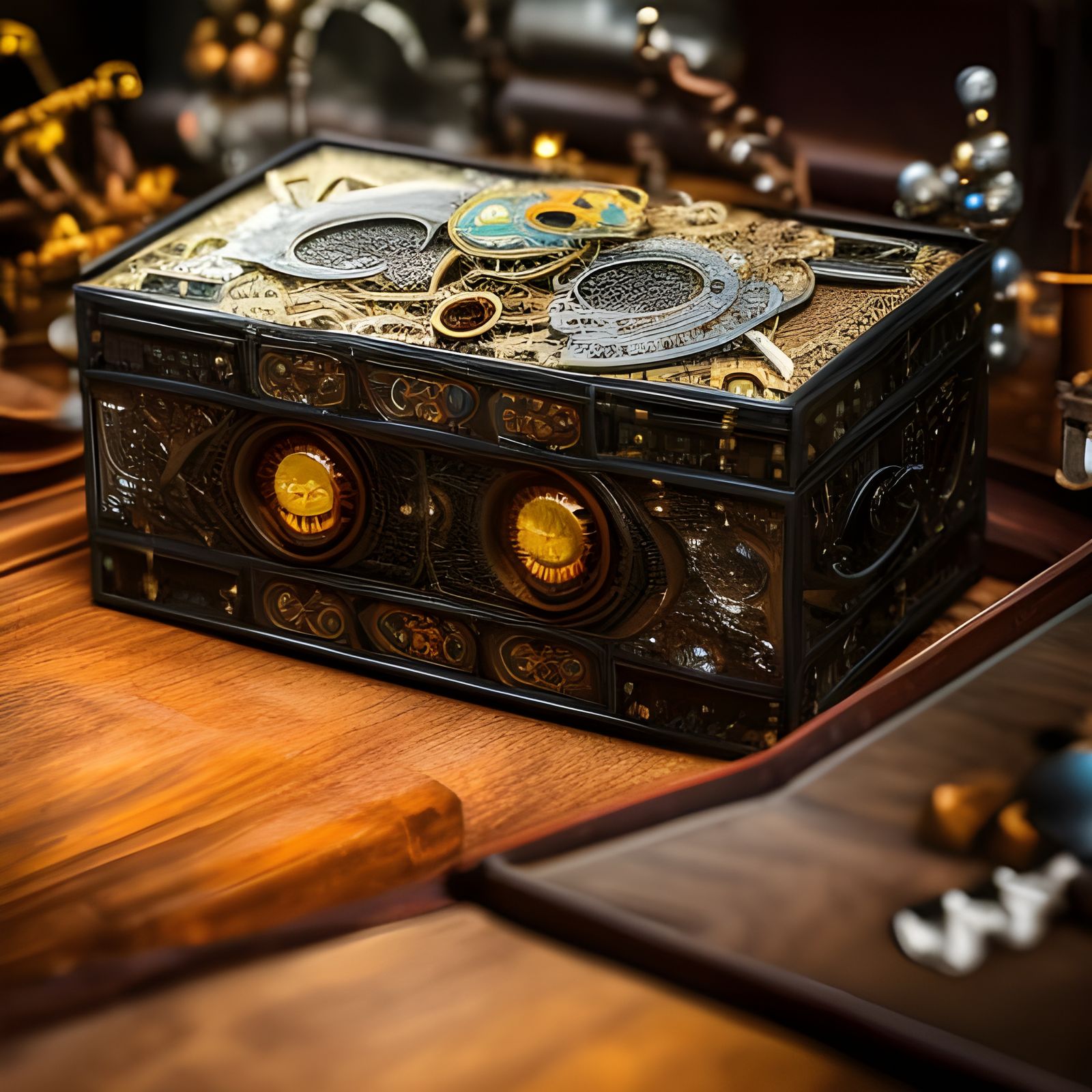 Mystical Magic Box with Steampunk Details